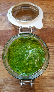 nettle and garlic pesto